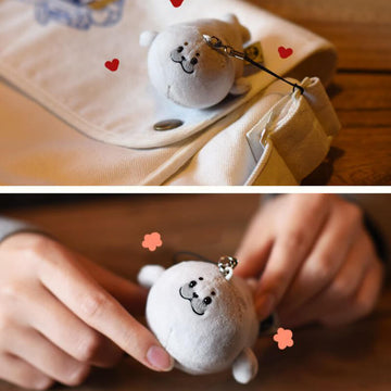 Banana Pose Seal Stuffed Bag Charm